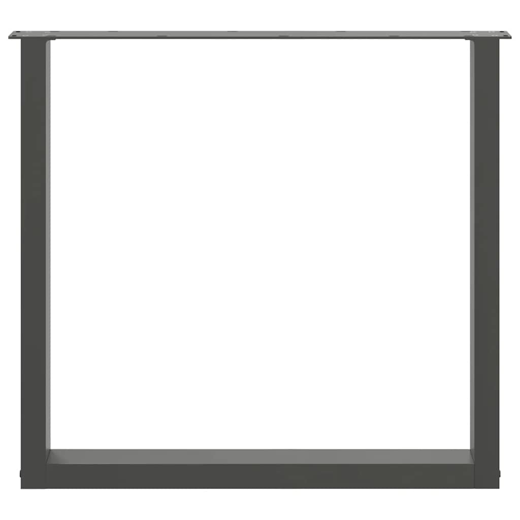vidaXL Picioare de masă în formă de U, 3 buc., antracit, 80x(72-73) cm, oțel vidaXL Picioare de masă în formă de U, 3 buc., antracit, 80x(72-73) cm, oțel