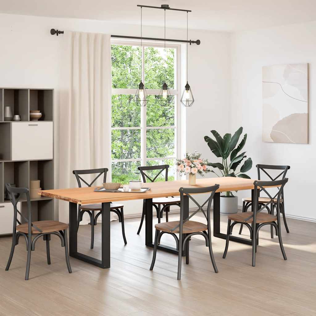 vidaXL Picioare de masă în formă de U, 3 buc., negru, 90x(72-73) cm, oțel vidaXL Picioare de masă în formă de U, 3 buc., negru, 90x(72-73) cm, oțel