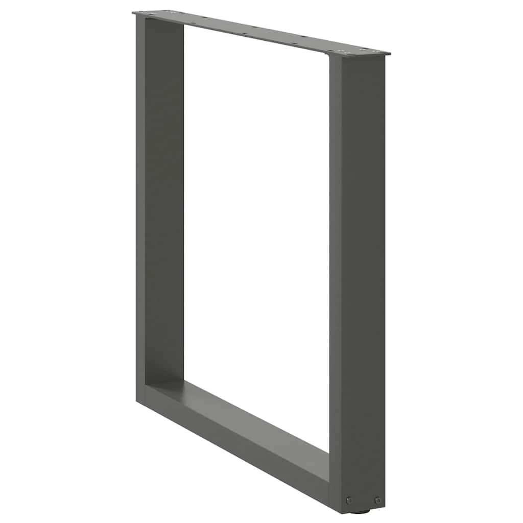 vidaXL Picioare de masă în formă de U, 3 buc., antracit, 90x(72-73) cm, oțel vidaXL Picioare de masă în formă de U, 3 buc., antracit, 90x(72-73) cm, oțel