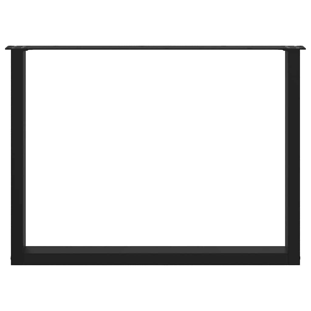vidaXL Picioare de masă în formă de U, 3 buc., negru, 100x(72-73) cm, oțel vidaXL Picioare de masă în formă de U, 3 buc., negru, 100x(72-73) cm, oțel