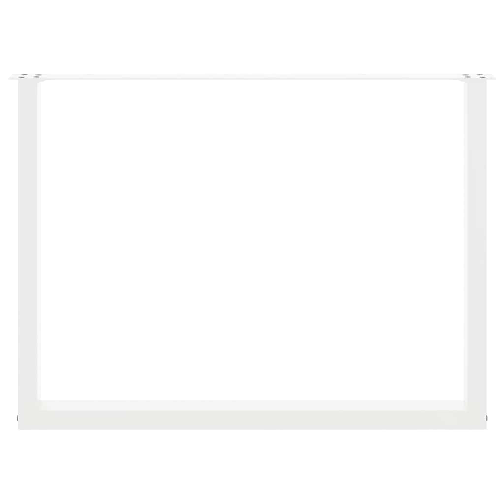 vidaXL Picioare de masă în formă de U, 3 buc., alb, 100 x (72-73) cm, oțel
