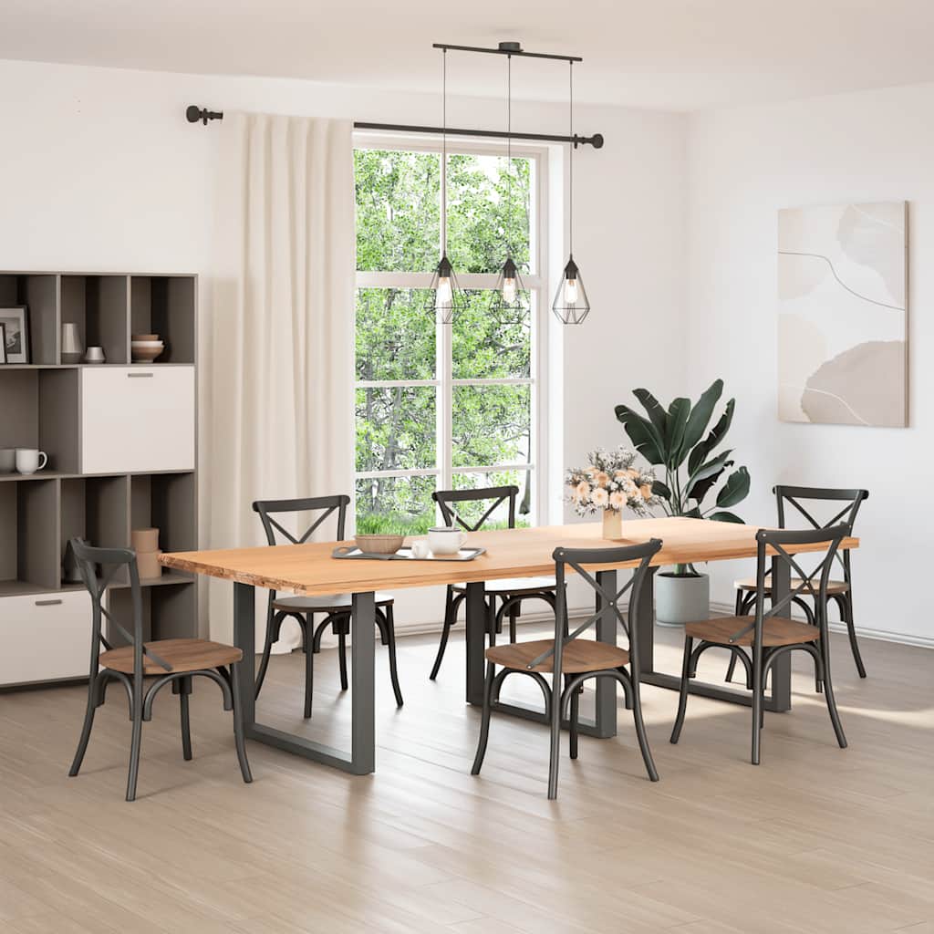 vidaXL Picioare de masă în formă de U, 3 buc., antracit, 100x(72-73) cm, oțel vidaXL Picioare de masă în formă de U, 3 buc., antracit, 100x(72-73) cm, oțel