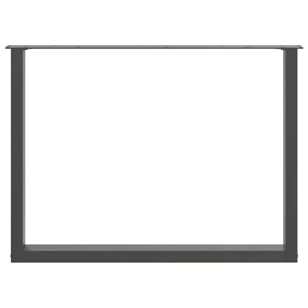 vidaXL Picioare de masă în formă de U, 3 buc., antracit, 100x(72-73) cm, oțel vidaXL Picioare de masă în formă de U, 3 buc., antracit, 100x(72-73) cm, oțel