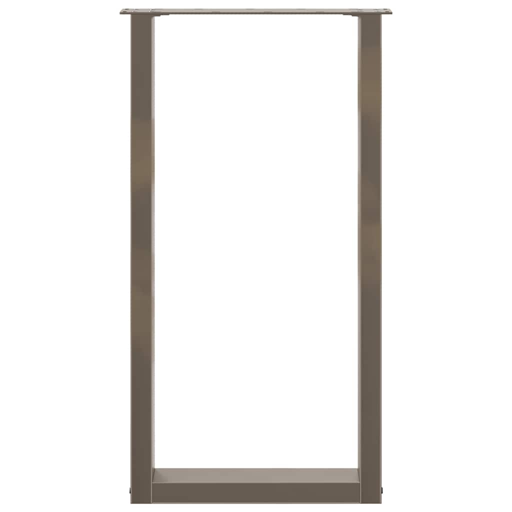 vidaXL Picioare de masă de bar în formă de U, 2 buc., oțel natural, 40x(90-91) cm