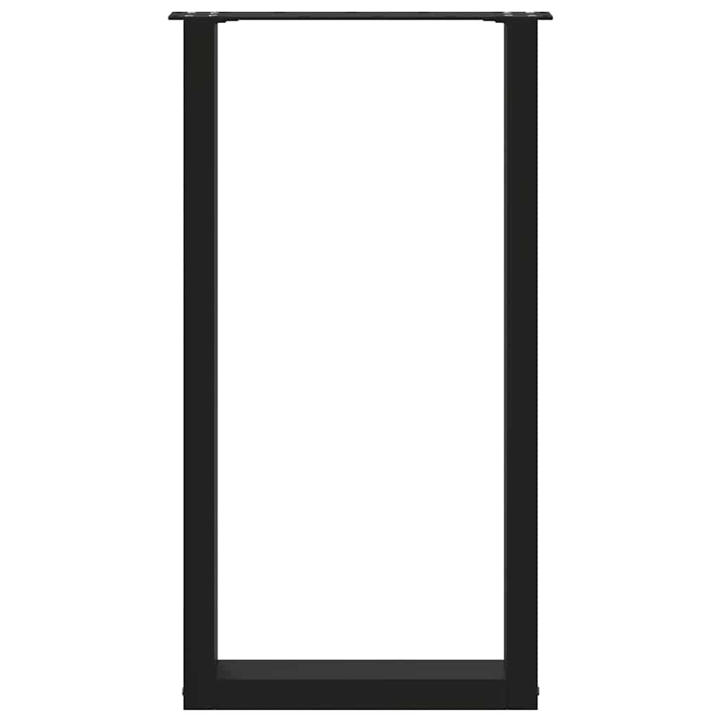 vidaXL Picioare de masă de bar în formă de U, 2 buc., negru, 50x(90-91) cm, oțel