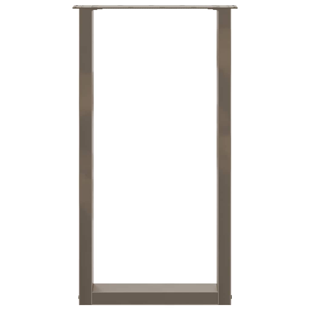 vidaXL Picioare de masă de bar în formă de U, 2 buc., oțel natural, 50x(90-91) cm