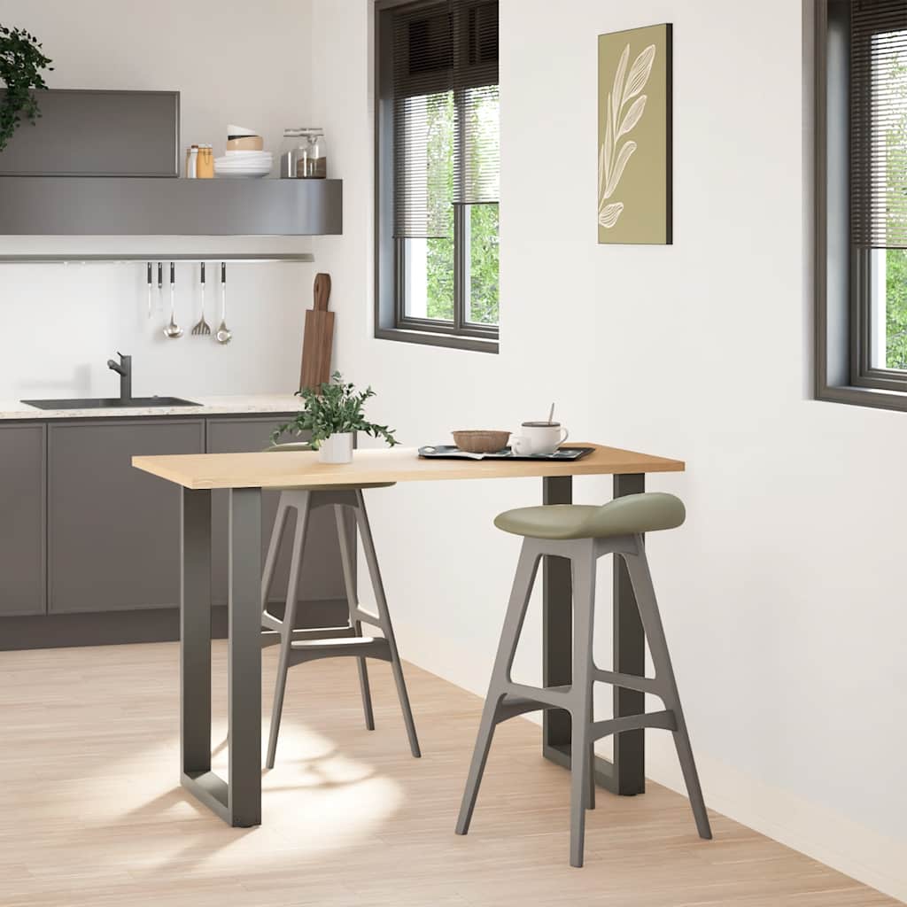 vidaXL Picioare de masă de bar în formă de U, 2 buc., antracit, 60x(90-91) cm, oțel