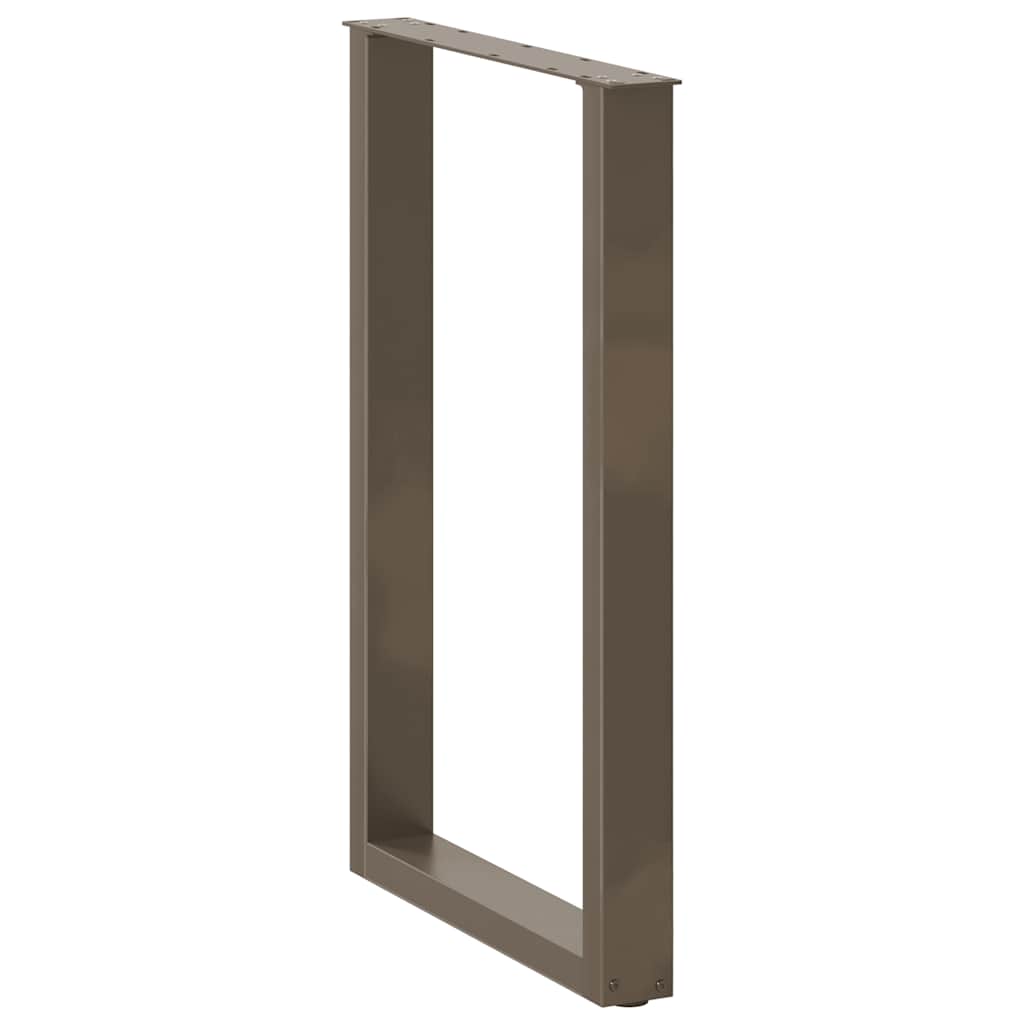 vidaXL Picioare de masă de bar în formă de U, 2 buc., oțel natural, 60 x (90-91) cm