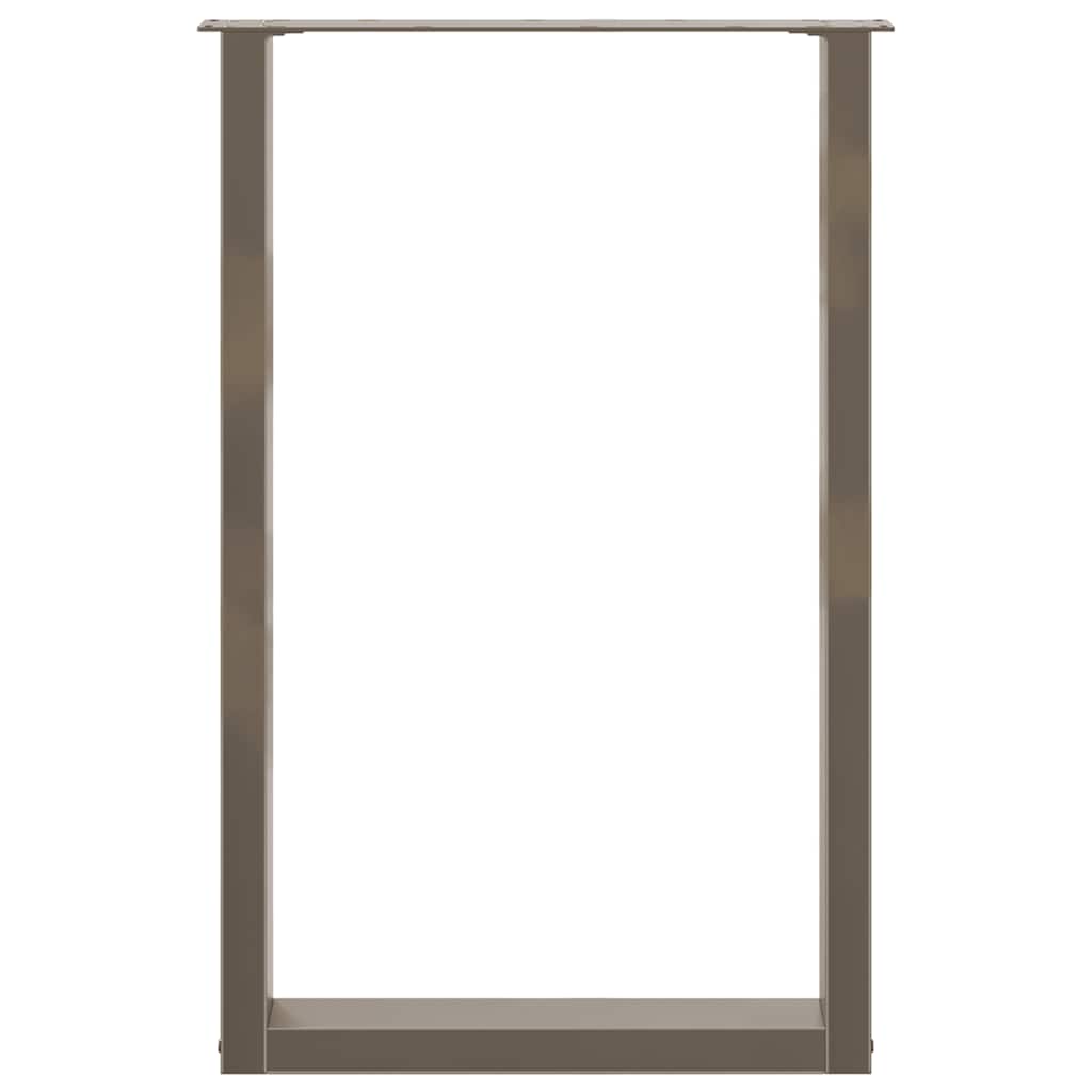 vidaXL Picioare de masă de bar în formă de U, 2 buc., oțel natural, 60 x (90-91) cm