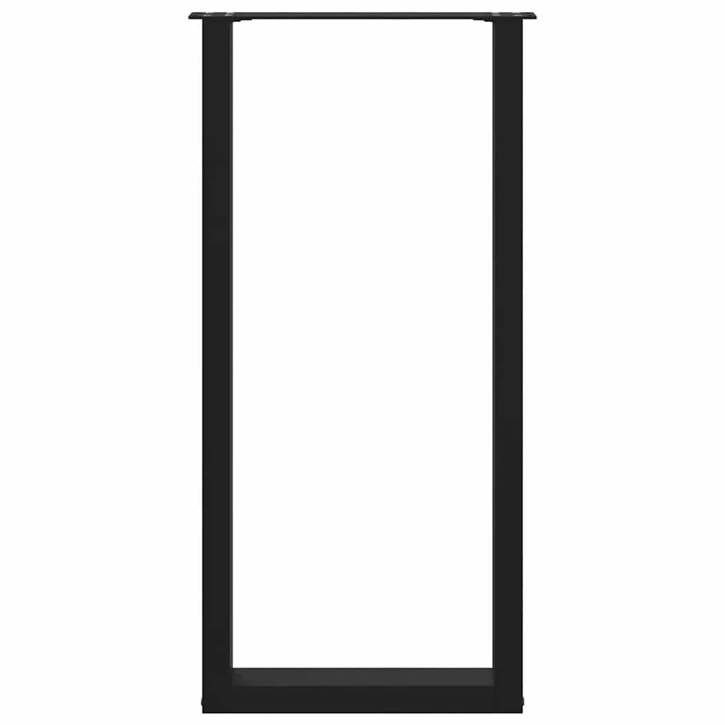 vidaXL Picioare de masă de bar în formă de U, 2 buc., negru, 40x(100-101) cm, oțel