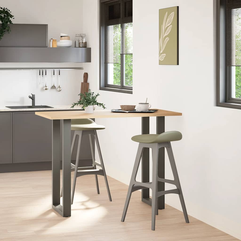 vidaXL Picioare de masă de bar în formă de U, 2 buc., antracit, 40x(100-101) cm, oțel