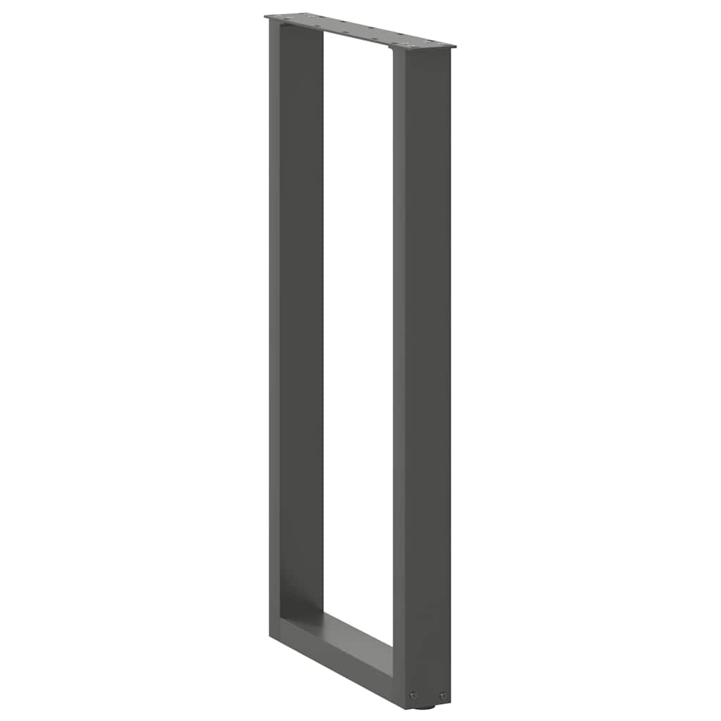 vidaXL Picioare de masă de bar în formă de U, 2 buc., antracit, 40x(100-101) cm, oțel