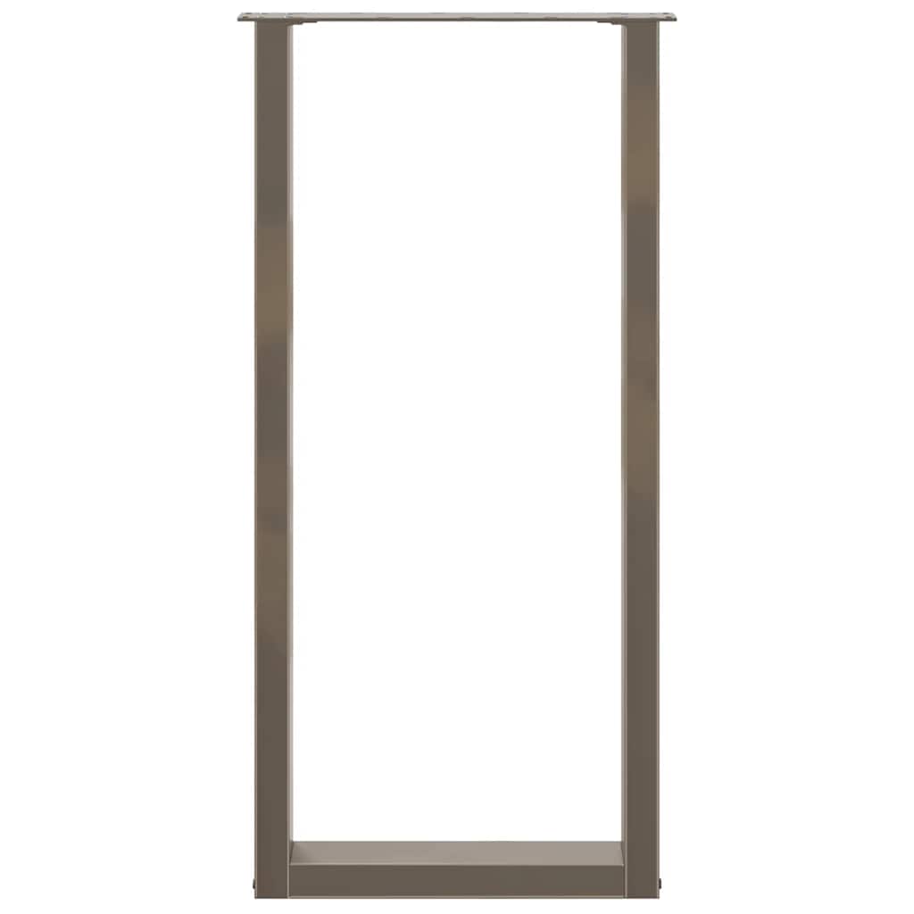 vidaXL Picioare de masă de bar în formă de U, 2 buc., oțel natural, 40 x (100-101) cm