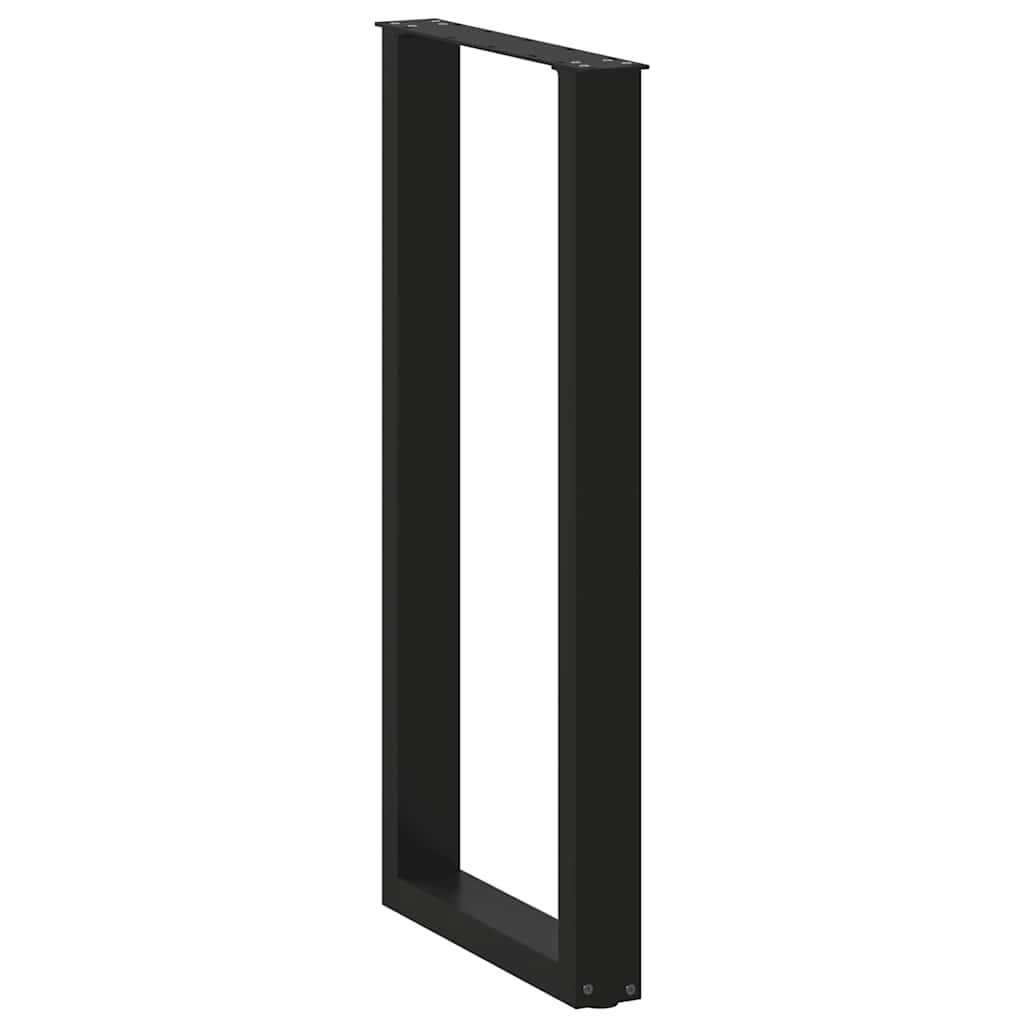 vidaXL Picioare de masă de bar în formă de U, 2 buc., negru, 50x(100-101) cm, oțel