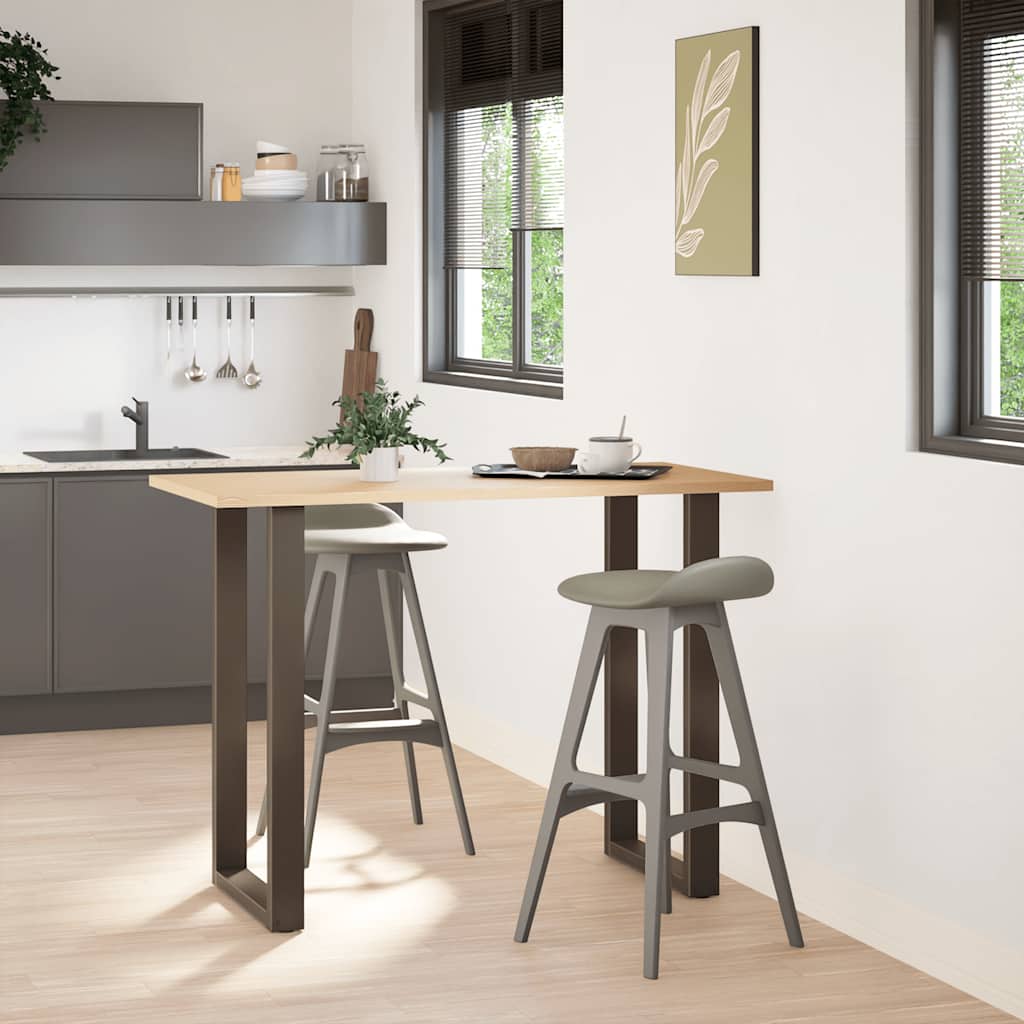 vidaXL Picioare de masă de bar în formă de U, 2 buc., oțel natural, 60 x (100-101) cm