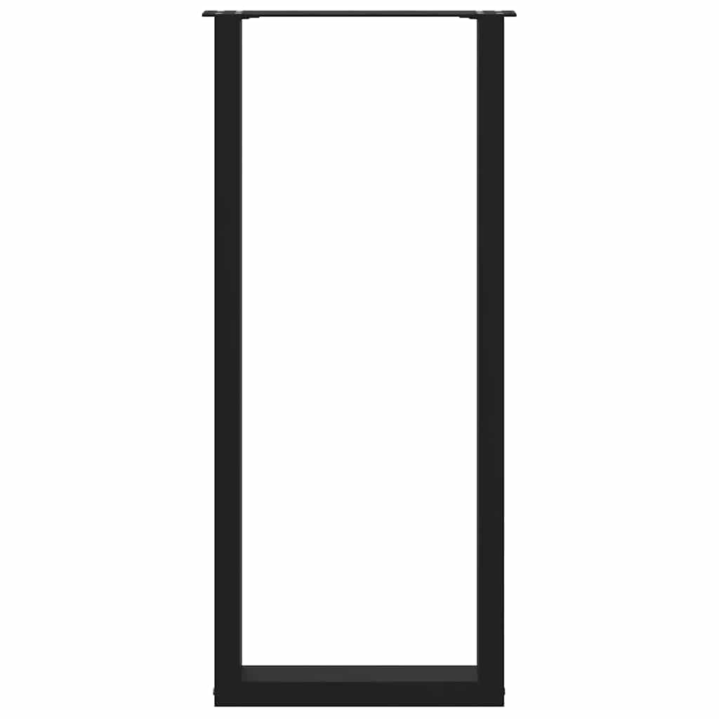 vidaXL Picioare de masă de bar în formă de U, 2 buc., negru, 40x(110-111) cm, oțel