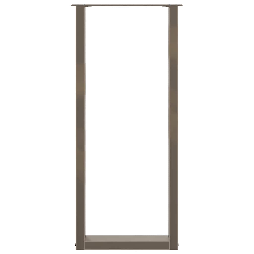 vidaXL Picioare de masă de bar în formă de U, 2 buc., oțel natural, 40 x (110-111) cm