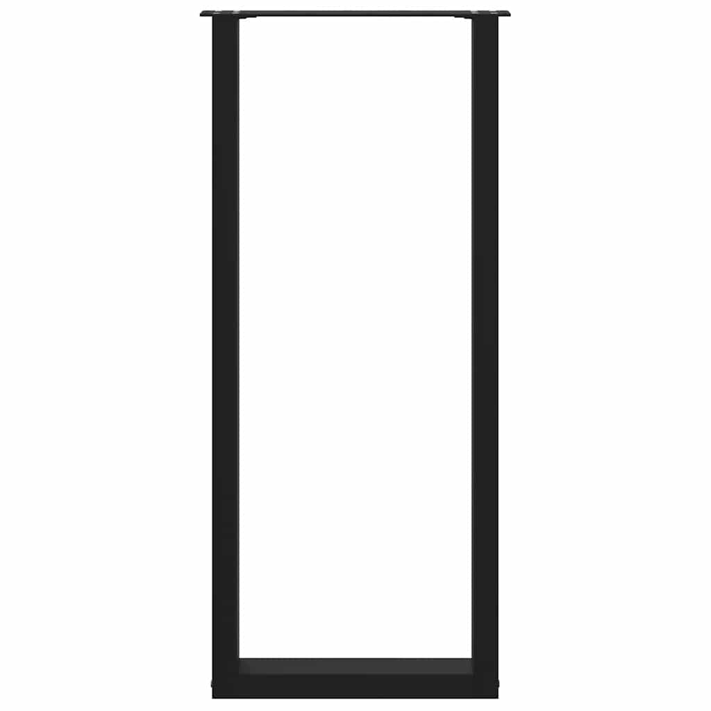 vidaXL Picioare de masă de bar în formă de U, 2 buc., negru, 50x(110-111) cm, oțel