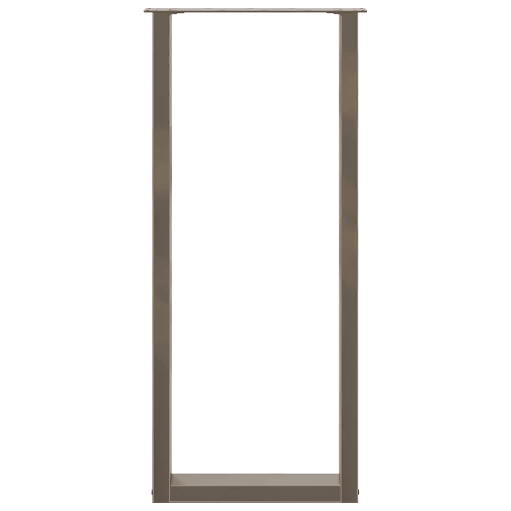 vidaXL Picioare de masă de bar în formă de U, 2 buc., oțel natural, 50x(110-111) cm