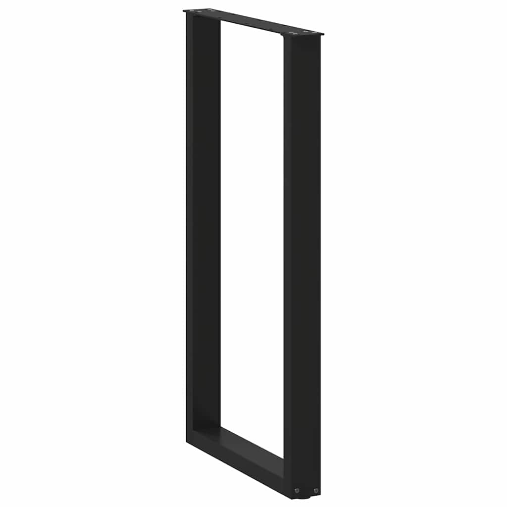vidaXL Picioare de masă de bar în formă de U, 2 buc., negru, 60 x (110-111) cm, oțel