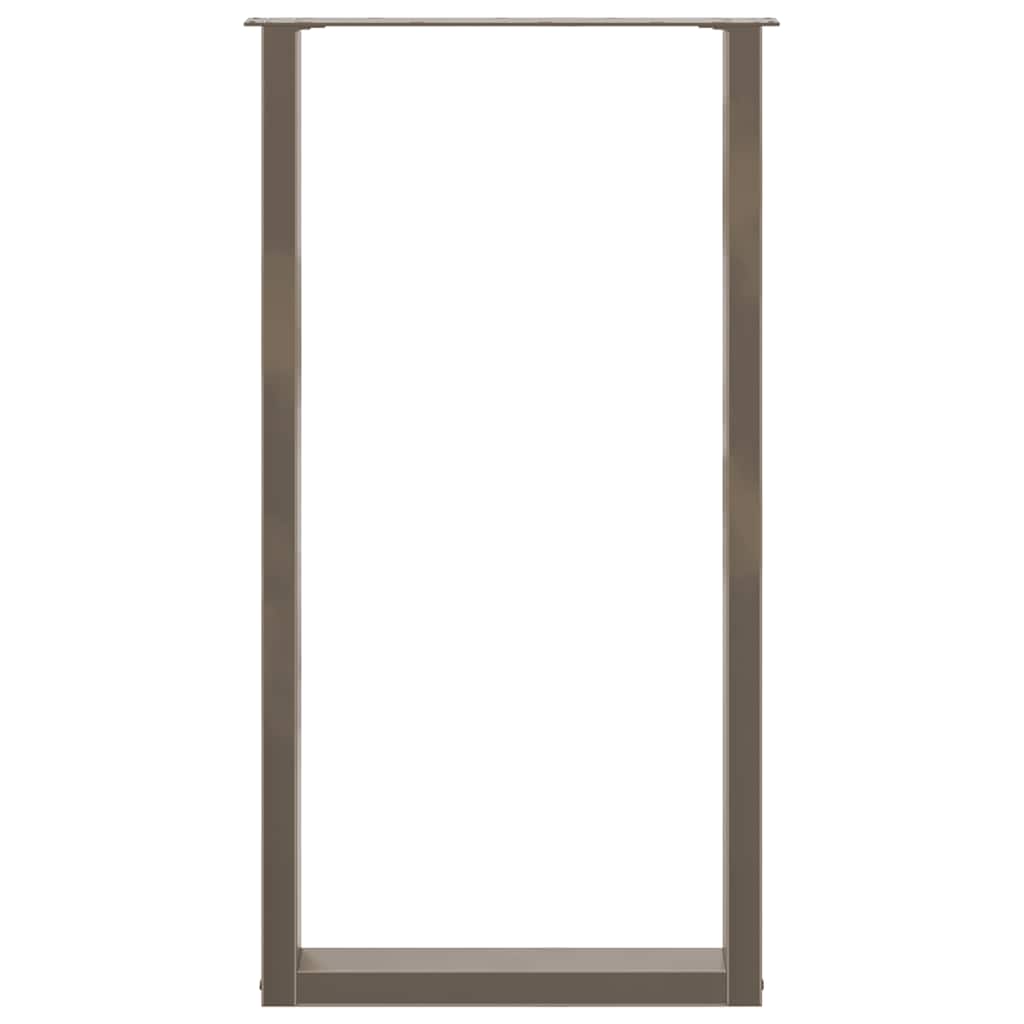 vidaXL Picioare de masă de bar în formă de U, 2 buc., oțel natural, 60 x (110-111) cm