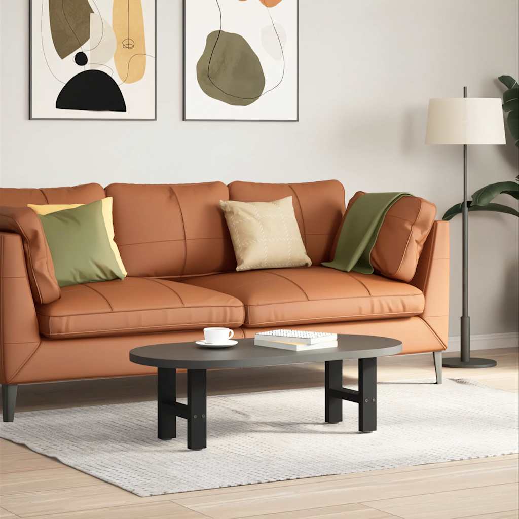 vidaXL Picioare pentru măsuță de cafea, negru, 2 buc., 30x(30-31) cm, oțel