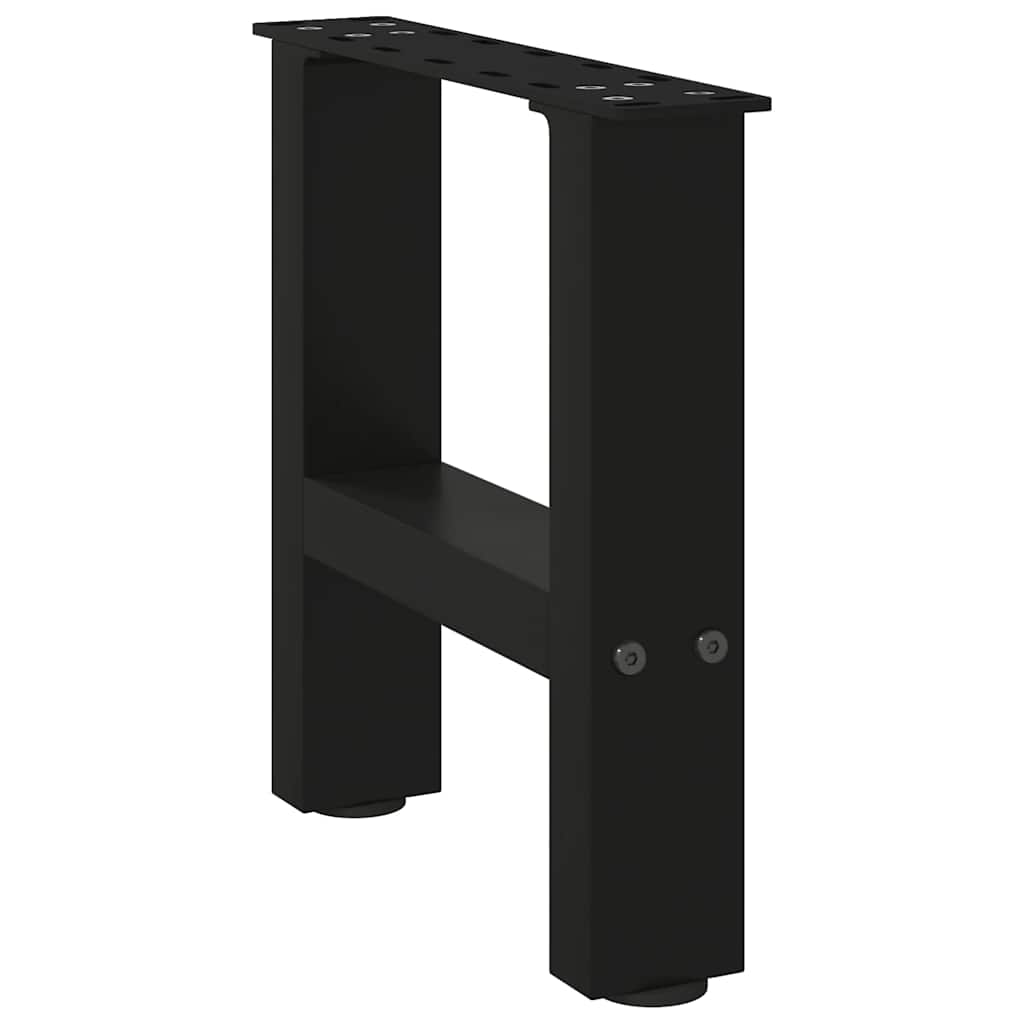 vidaXL Picioare pentru măsuță de cafea, negru, 2 buc., 30x(30-31) cm, oțel