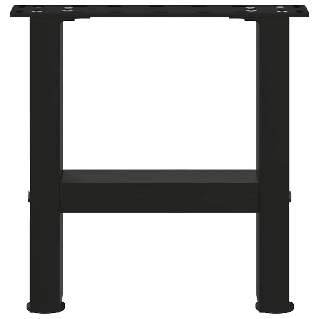 vidaXL Picioare pentru măsuță de cafea, negru, 2 buc., 30x(30-31) cm, oțel