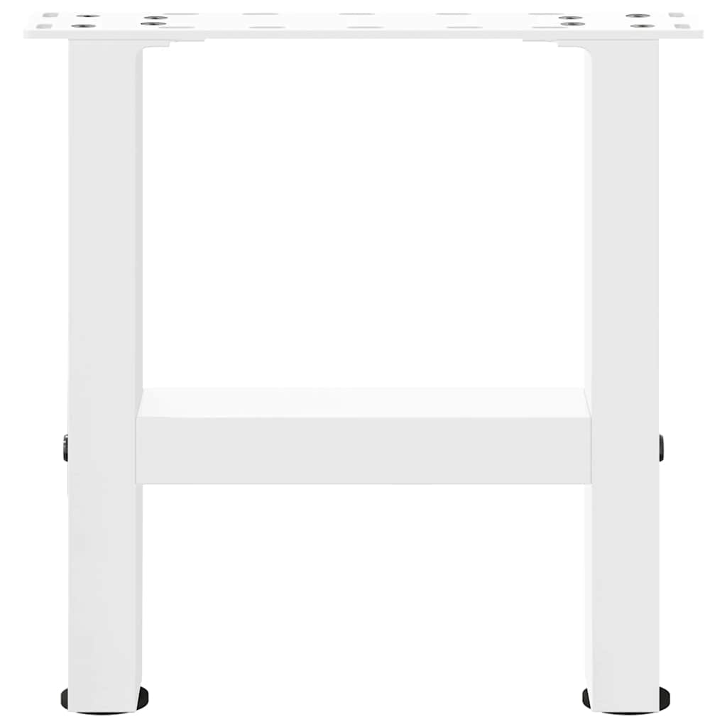 vidaXL Picioare pentru măsuță de cafea, albe, 2 buc., 30x(30-31) cm, oțel vidaXL Picioare pentru măsuță de cafea, albe, 2 buc., 30x(30-31) cm, oțel