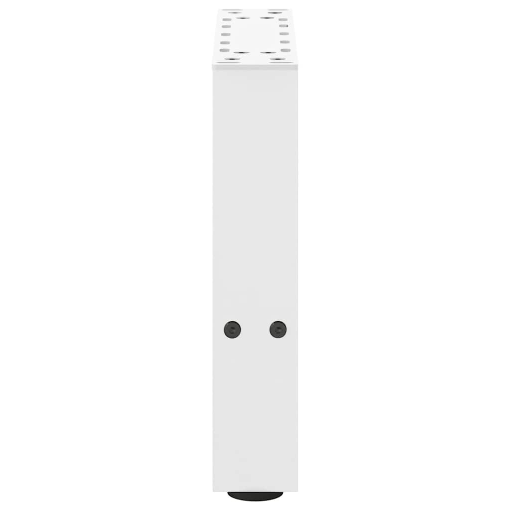 vidaXL Picioare pentru măsuță de cafea, albe, 2 buc., 30x(30-31) cm, oțel vidaXL Picioare pentru măsuță de cafea, albe, 2 buc., 30x(30-31) cm, oțel