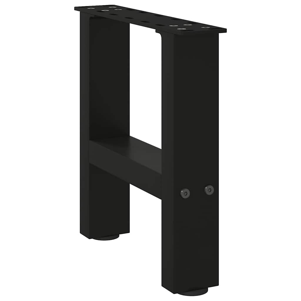 vidaXL Picioare pentru măsuță de cafea, negru, 2 buc., 40x(30-31) cm, oțel vidaXL Picioare pentru măsuță de cafea, negru, 2 buc., 40x(30-31) cm, oțel