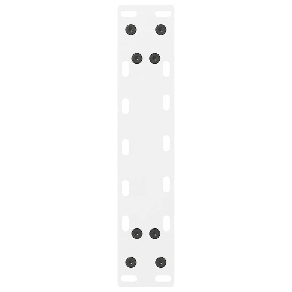 vidaXL Picioare pentru măsuță de cafea, albe, 2 buc., 40x(30-31) cm, oțel