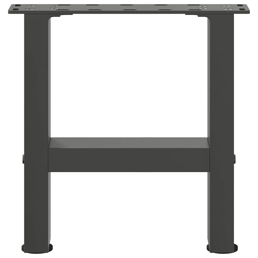 vidaXL Picioare pentru măsuță de cafea antracit, 2 buc., 40x(30-31) cm, oțel vidaXL Picioare pentru măsuță de cafea antracit, 2 buc., 40x(30-31) cm, oțel