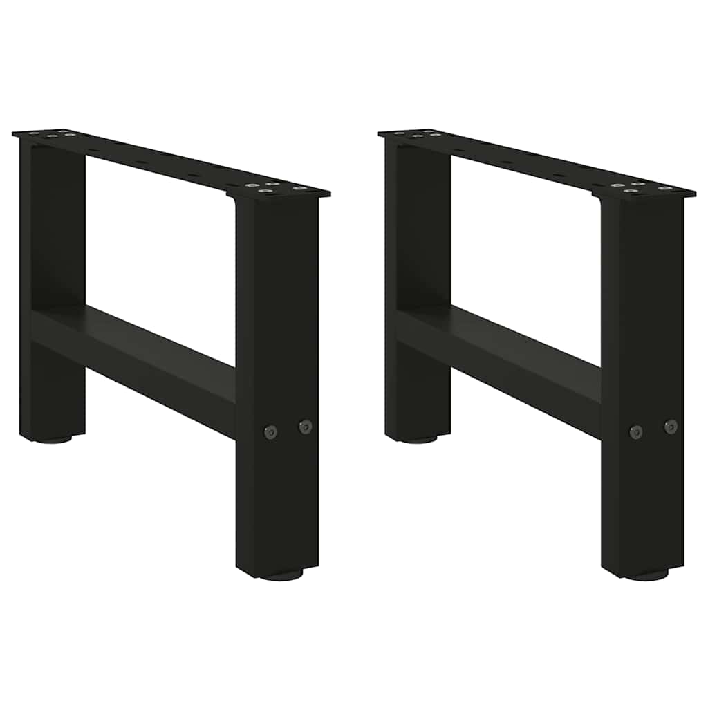 vidaXL Picioare pentru măsuță de cafea, negru, 2 buc., 50x(30-31) cm, oțel vidaXL Picioare pentru măsuță de cafea, negru, 2 buc., 50x(30-31) cm, oțel