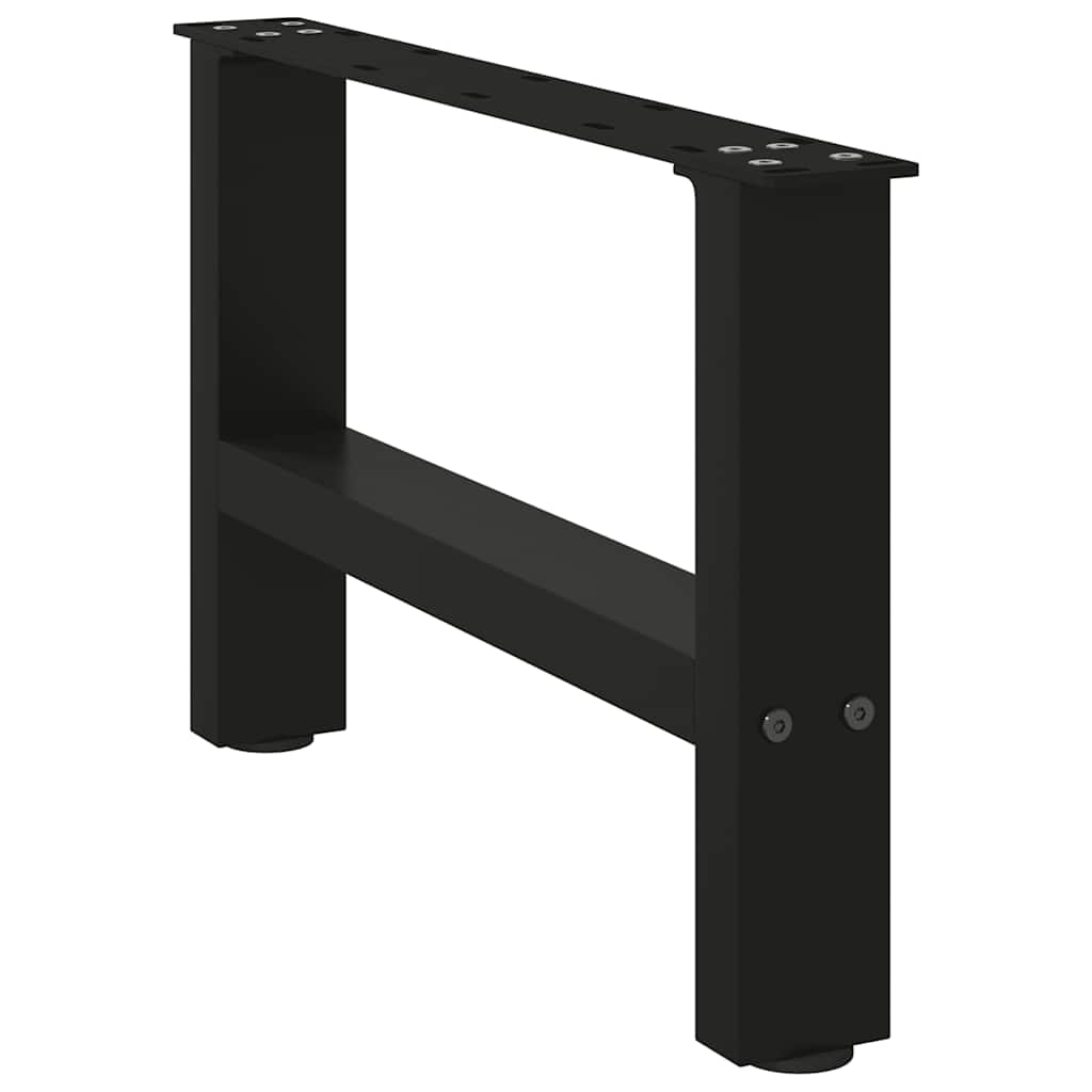 vidaXL Picioare pentru măsuță de cafea, negru, 2 buc., 50x(30-31) cm, oțel vidaXL Picioare pentru măsuță de cafea, negru, 2 buc., 50x(30-31) cm, oțel