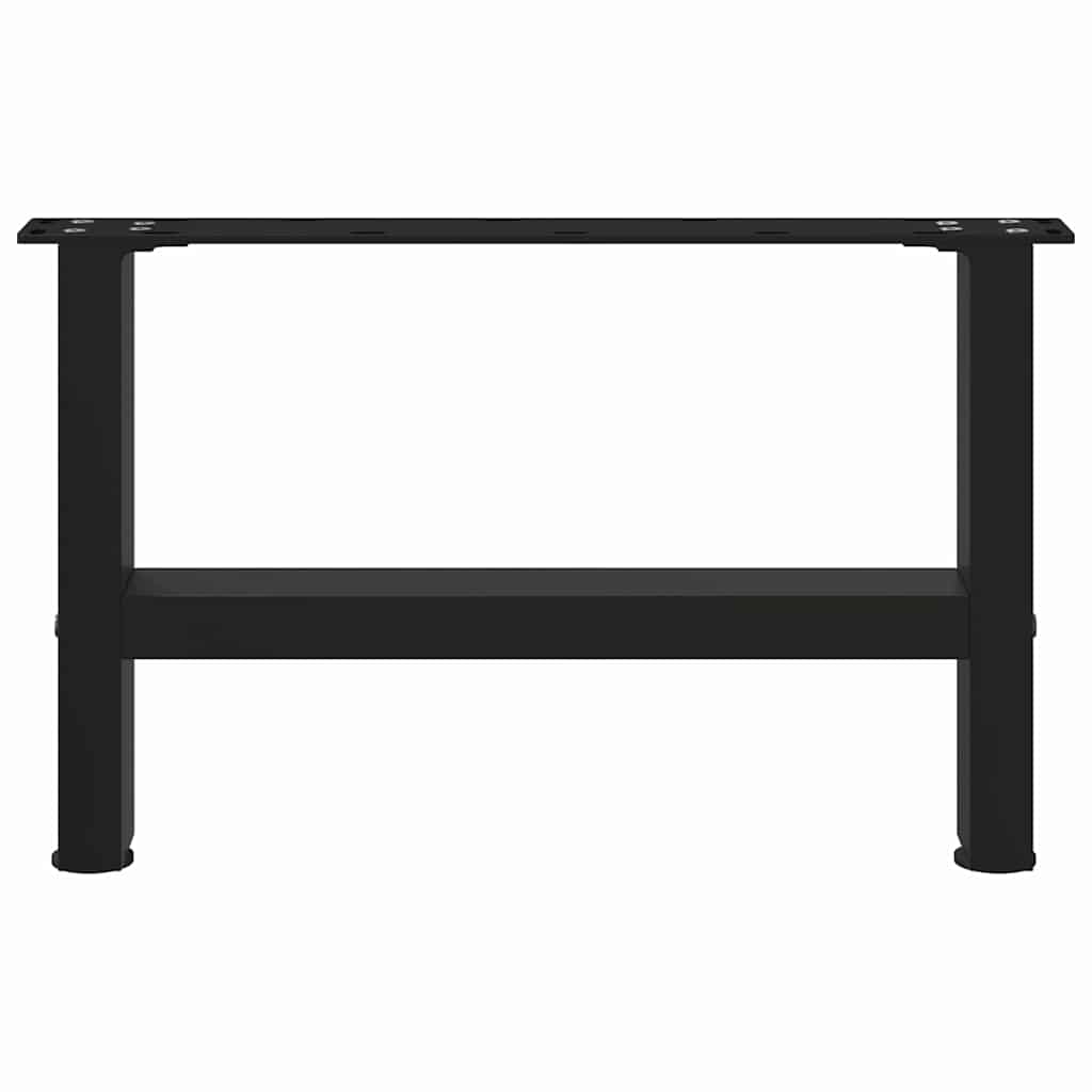 vidaXL Picioare pentru măsuță de cafea, negru, 2 buc., 50x(30-31) cm, oțel vidaXL Picioare pentru măsuță de cafea, negru, 2 buc., 50x(30-31) cm, oțel