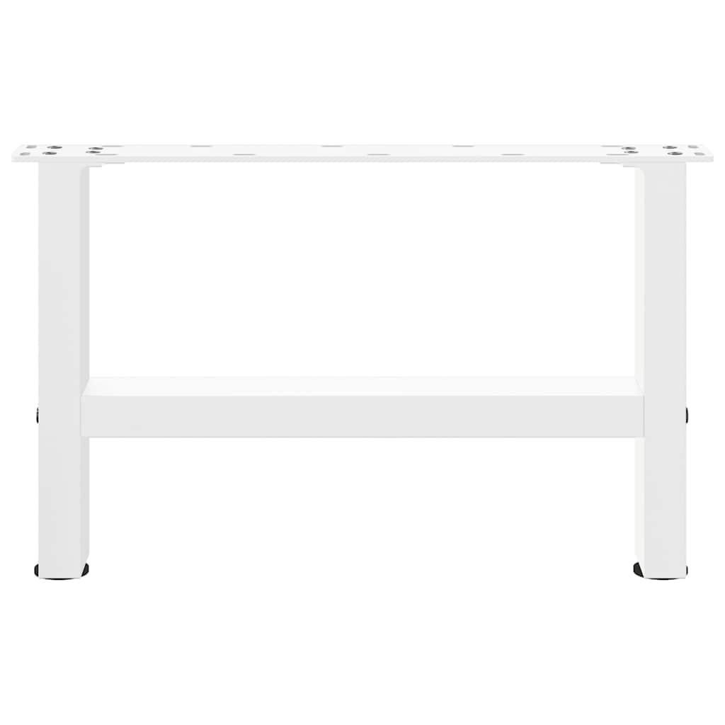 vidaXL Picioare pentru măsuță de cafea, albe, 2 buc., 50x(30-31) cm, oțel