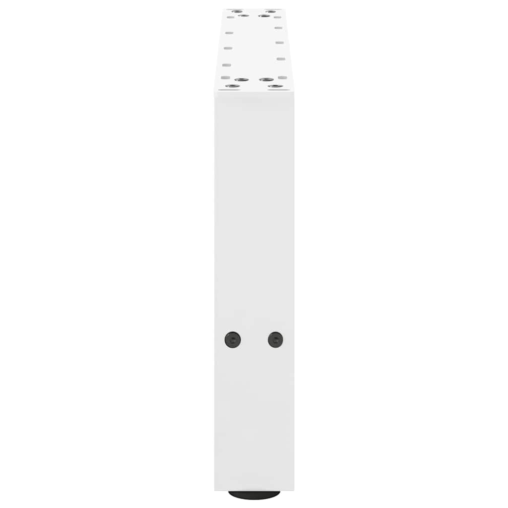 vidaXL Picioare pentru măsuță de cafea, albe, 2 buc., 50x(30-31) cm, oțel