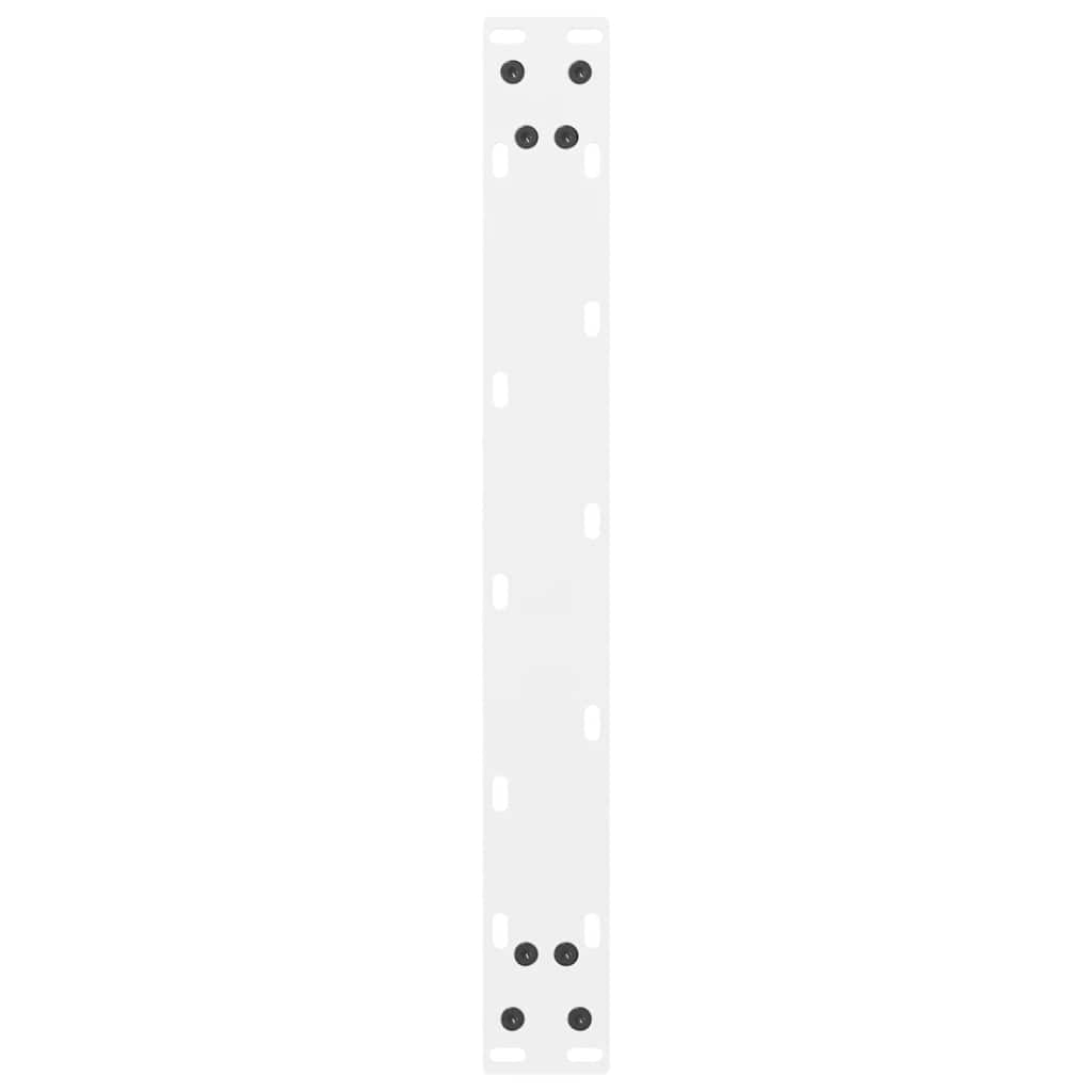 vidaXL Picioare pentru măsuță de cafea, albe, 2 buc., 50x(30-31) cm, oțel