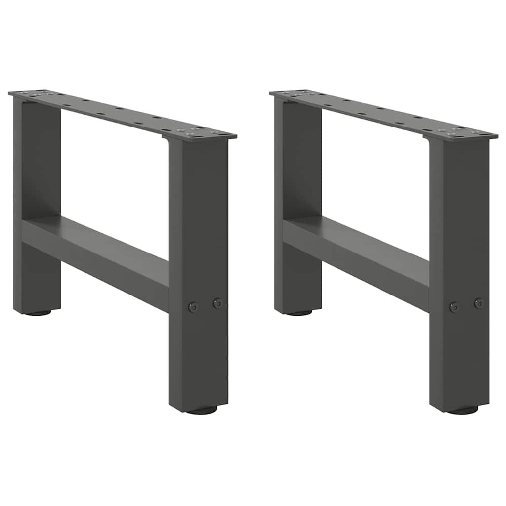 vidaXL Picioare pentru măsuță de cafea antracit, 2 buc., 50x(30-31) cm, oțel
