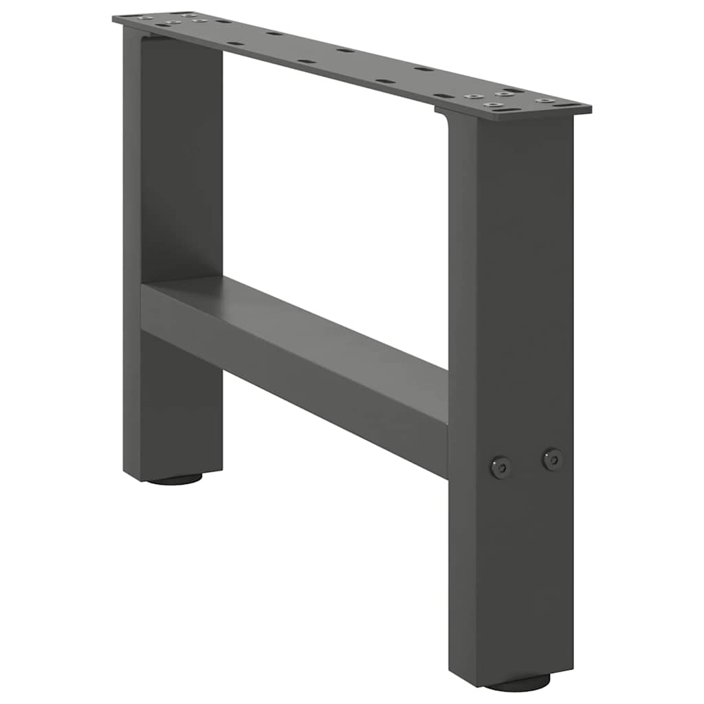 vidaXL Picioare pentru măsuță de cafea antracit, 2 buc., 50x(30-31) cm, oțel