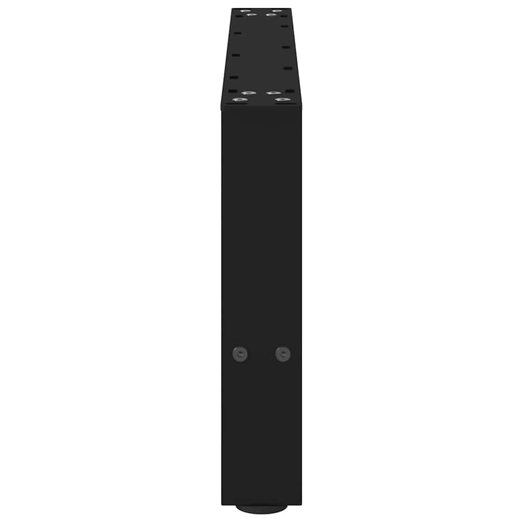 vidaXL Picioare pentru măsuță de cafea, negru, 2 buc., 60x(30-31) cm, oțel