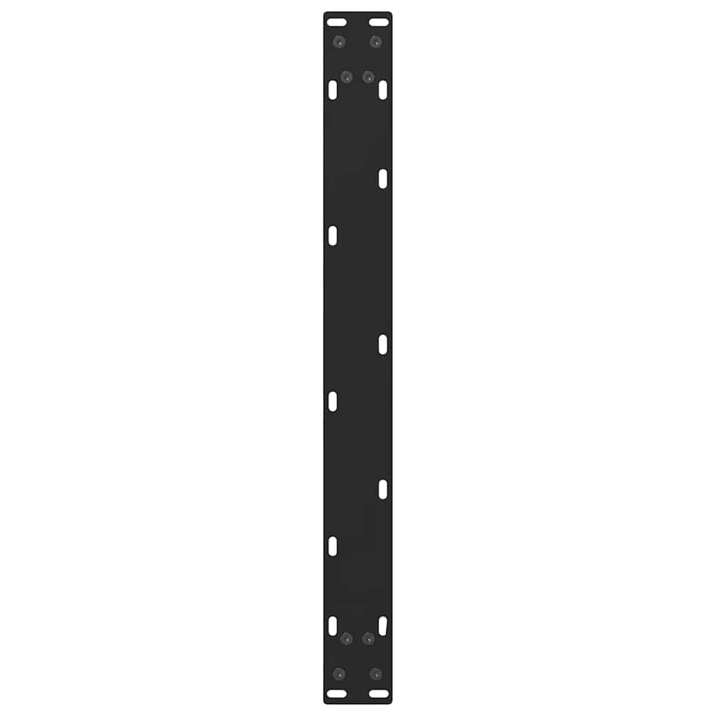 vidaXL Picioare pentru măsuță de cafea, negru, 2 buc., 60x(30-31) cm, oțel
