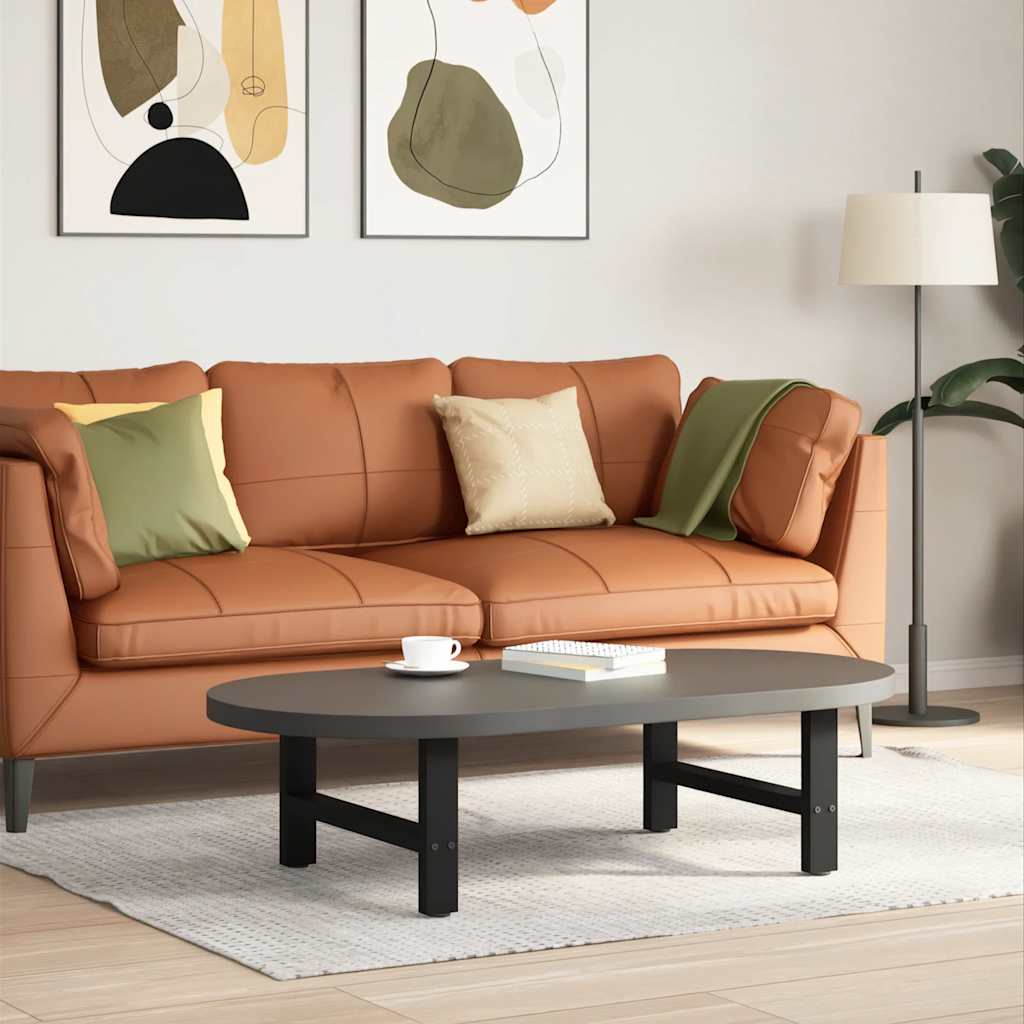 vidaXL Picioare pentru măsuță de cafea, negru, 2 buc., 60x(30-31) cm, oțel