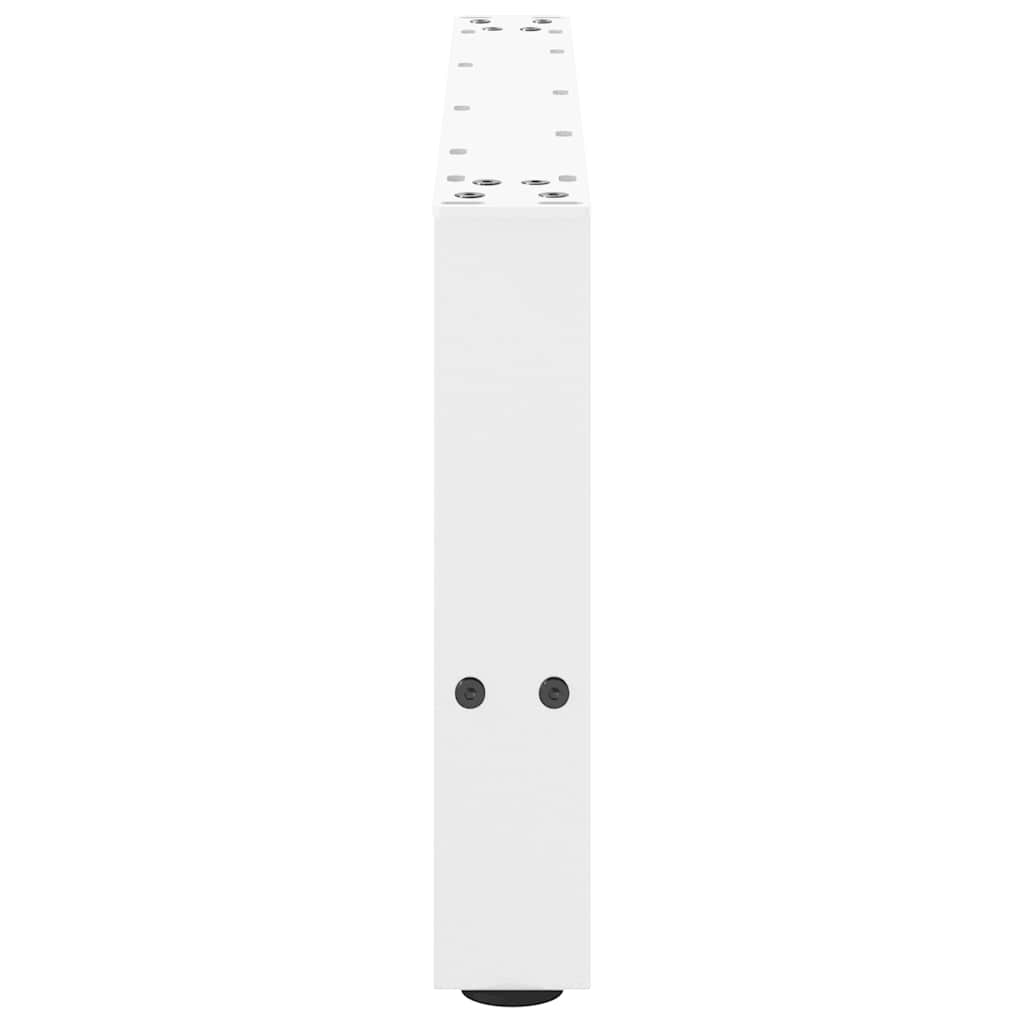 vidaXL Picioare pentru măsuță de cafea, albe, 2 buc., 60x(30-31) cm, oțel
