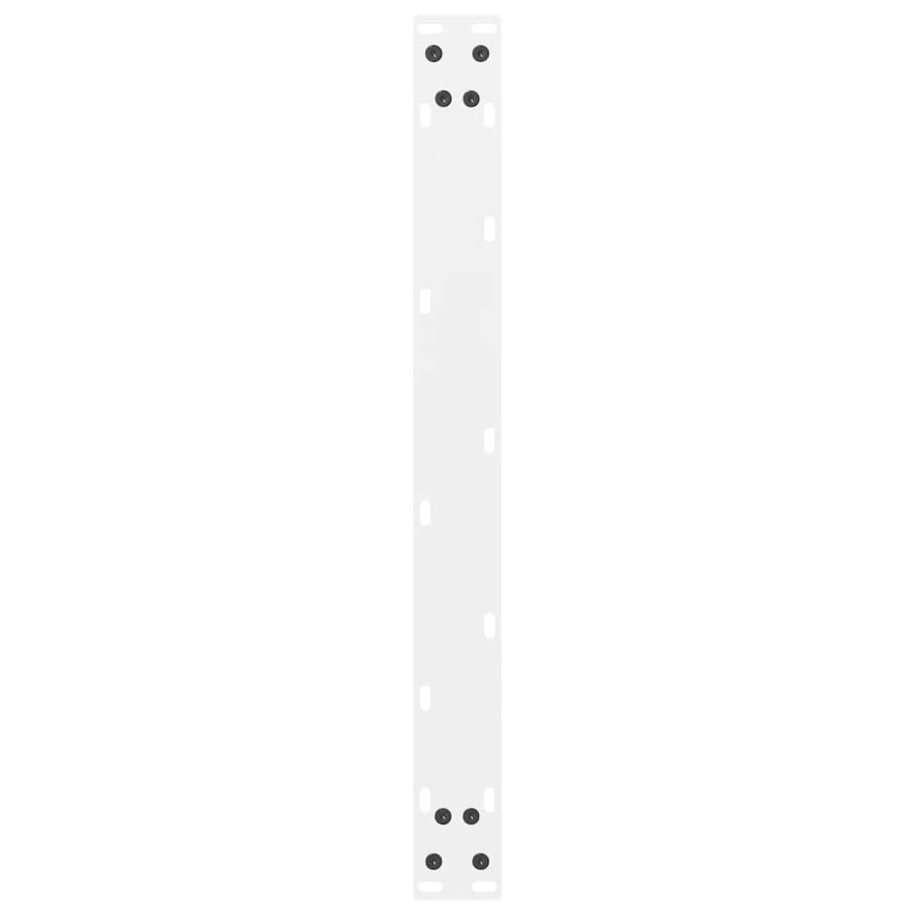 vidaXL Picioare pentru măsuță de cafea, albe, 2 buc., 60x(30-31) cm, oțel