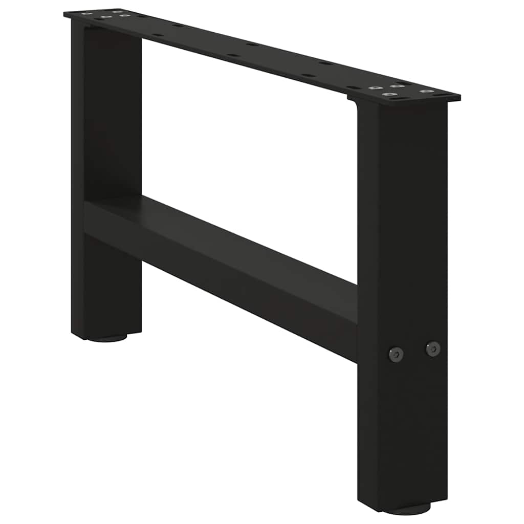 vidaXL Picioare pentru măsuță de cafea, negru, 2 buc., 70x(30-31) cm, oțel vidaXL Picioare pentru măsuță de cafea, negru, 2 buc., 70x(30-31) cm, oțel