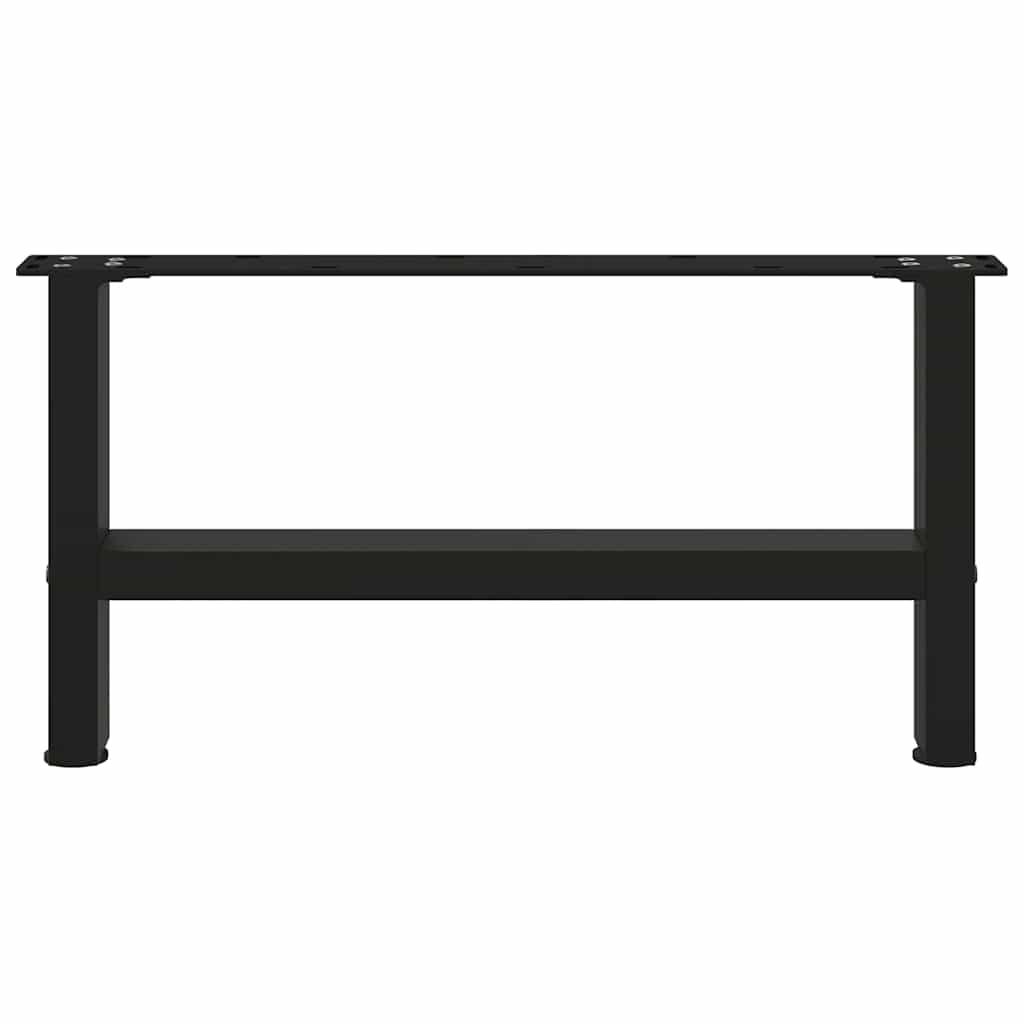 vidaXL Picioare pentru măsuță de cafea, negru, 2 buc., 70x(30-31) cm, oțel vidaXL Picioare pentru măsuță de cafea, negru, 2 buc., 70x(30-31) cm, oțel