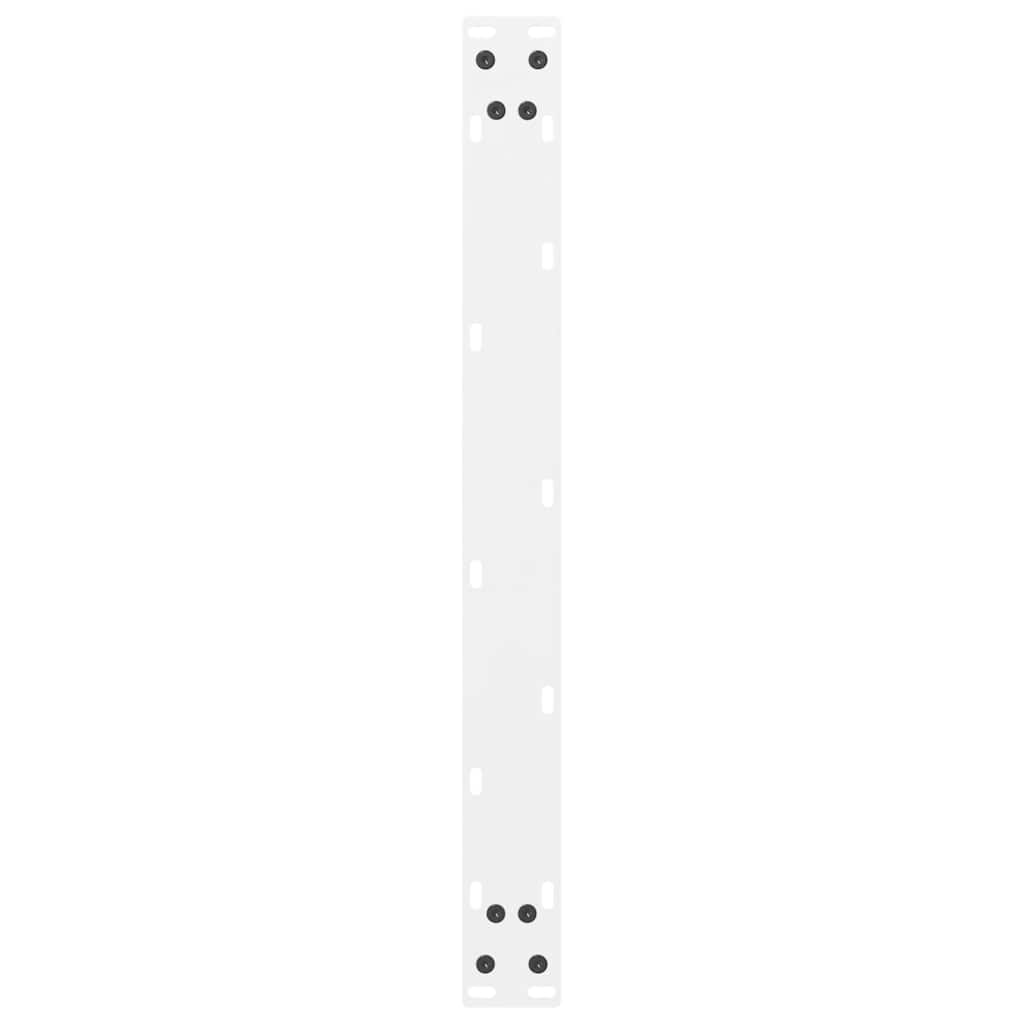 vidaXL Picioare pentru măsuță de cafea, albe, 2 buc., 70x(30-31) cm, oțel