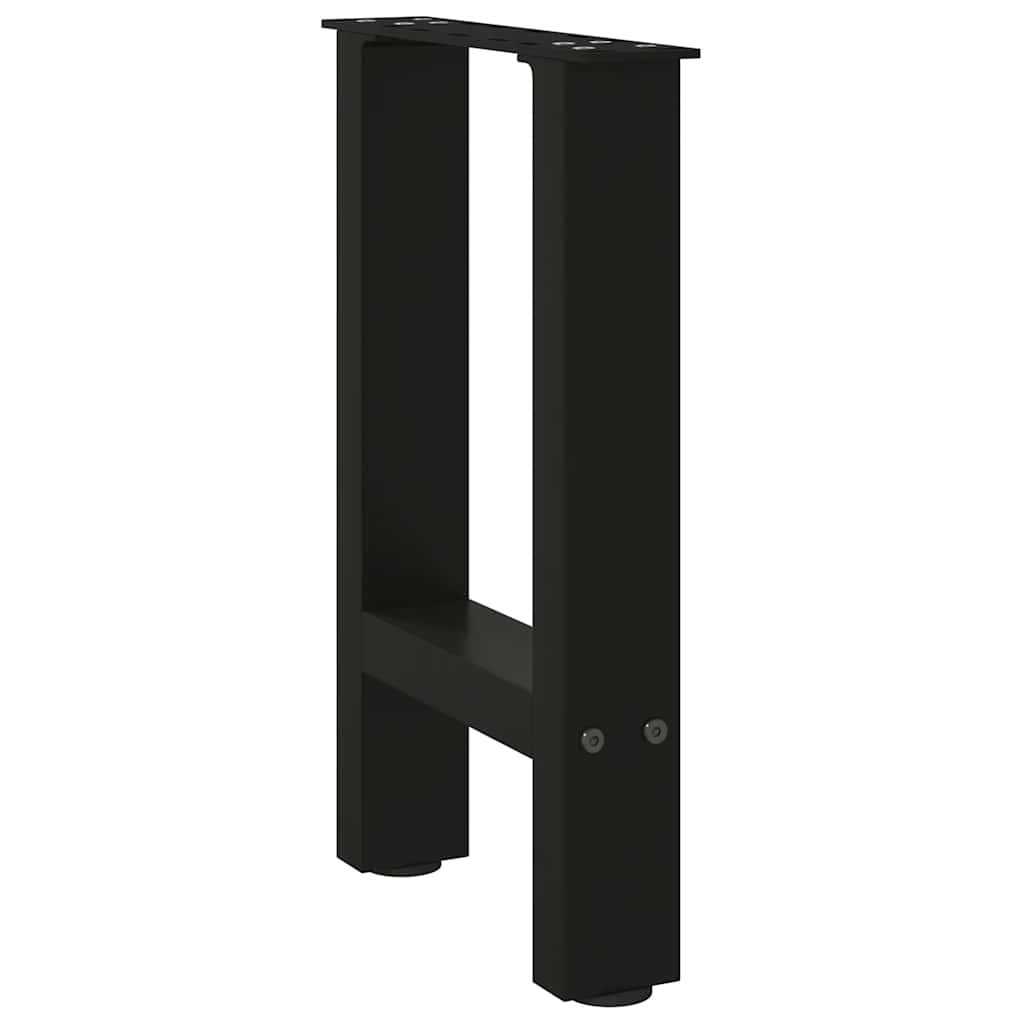 vidaXL Picioare pentru măsuță de cafea, negru, 2 buc., 28x(42-43) cm, oțel vidaXL Picioare pentru măsuță de cafea, negru, 2 buc., 28x(42-43) cm, oțel